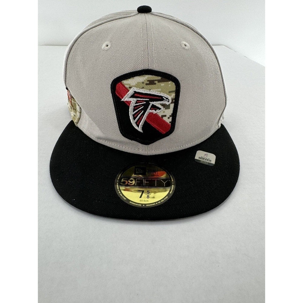 ERA ATLANTA FALCONS Salute To Service Fitted Hat Cap Size 7 5/8 New USA​​​ - Picture 2 of 11